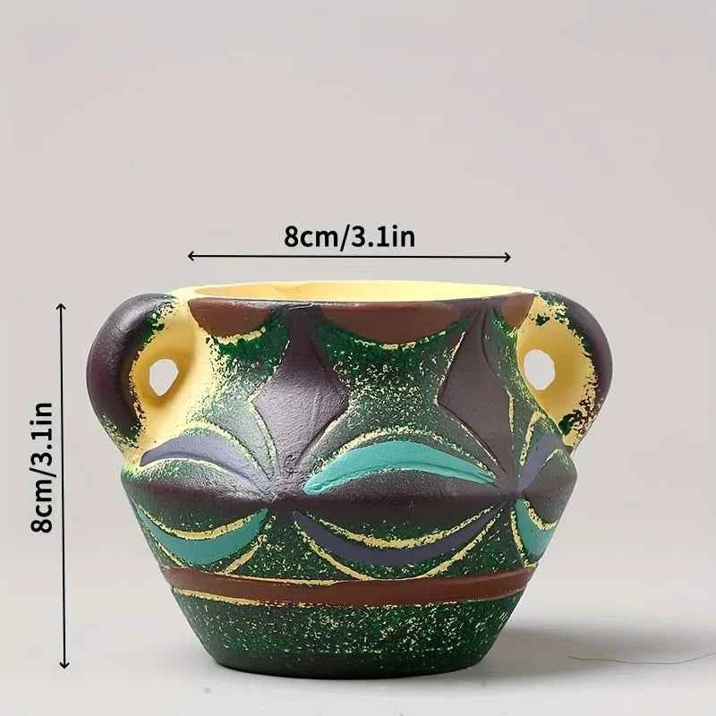 Cute Ceramic Succulent Garden Pots Planter with Drainage Flower Pot Small Plant Cactus Herbs Planter Indoor Garden Decoration