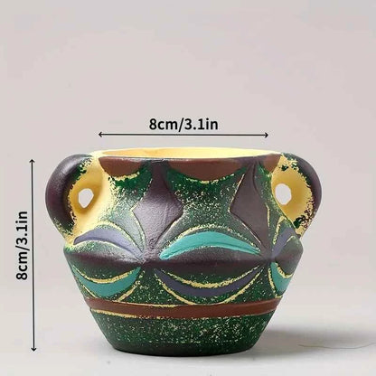 Cute Ceramic Succulent Garden Pots Planter with Drainage Flower Pot Small Plant Cactus Herbs Planter Indoor Garden Decoration