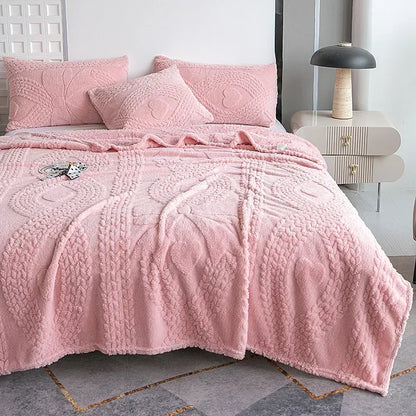 Ultra Soft Cozy Fleece Blanket Queen Size   Warm Thick Fluffy Plush Bed Blanket for All Season  Fuzzy Comfy Coverlet for Couch  Gift Idea