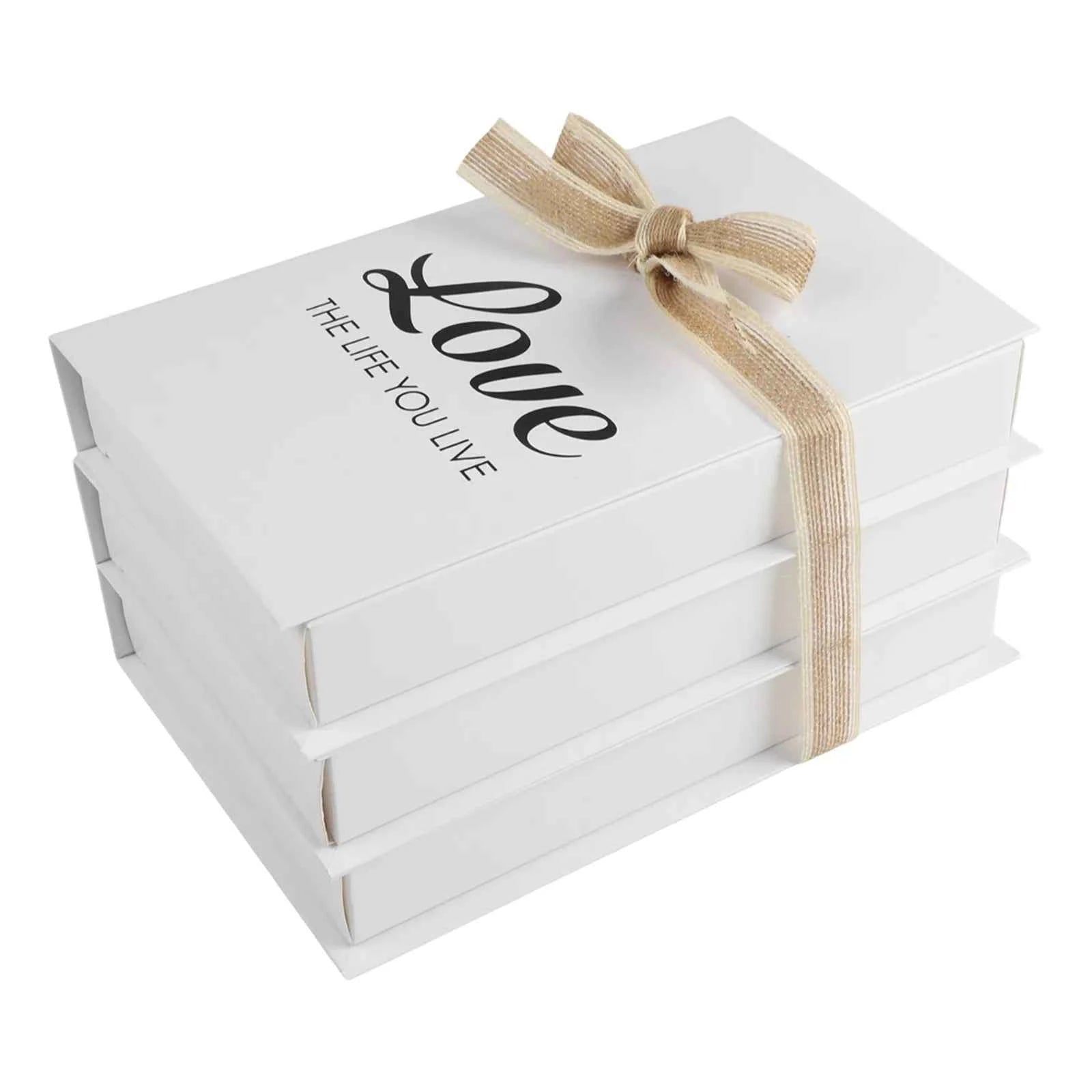 Decorative Book Stacks Folding Simulation Books Farmhouse Style Decor Charming Bookshelf Decoration Bookshelf Decor