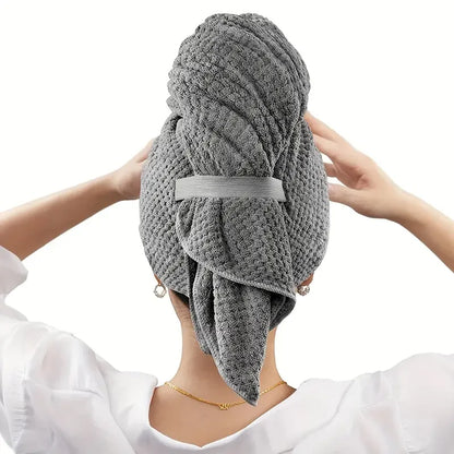 Extra Large Microfiber Quick Dry Hair Towel Wrap Turban Ultra Absorbent Soft