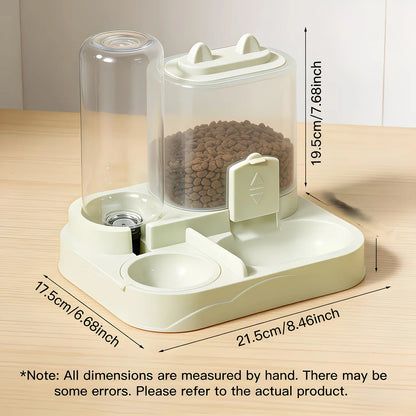 2-in-1 Large Pet Feeder & Water Dispenser