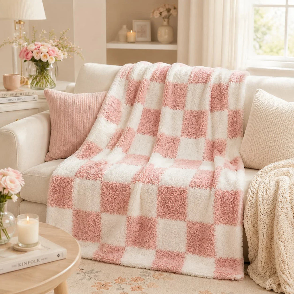 [Holiday Gifts] 1pc of Colorful Plaid Flannel Blanket, Thickened Material, Suitable for Office Nap Blankets, Summer Throw Blankets, Double Bed Sheets, Outdoor Camping, Holiday Gifts, Multi-purpose Blankets, Soft and Skin-frie