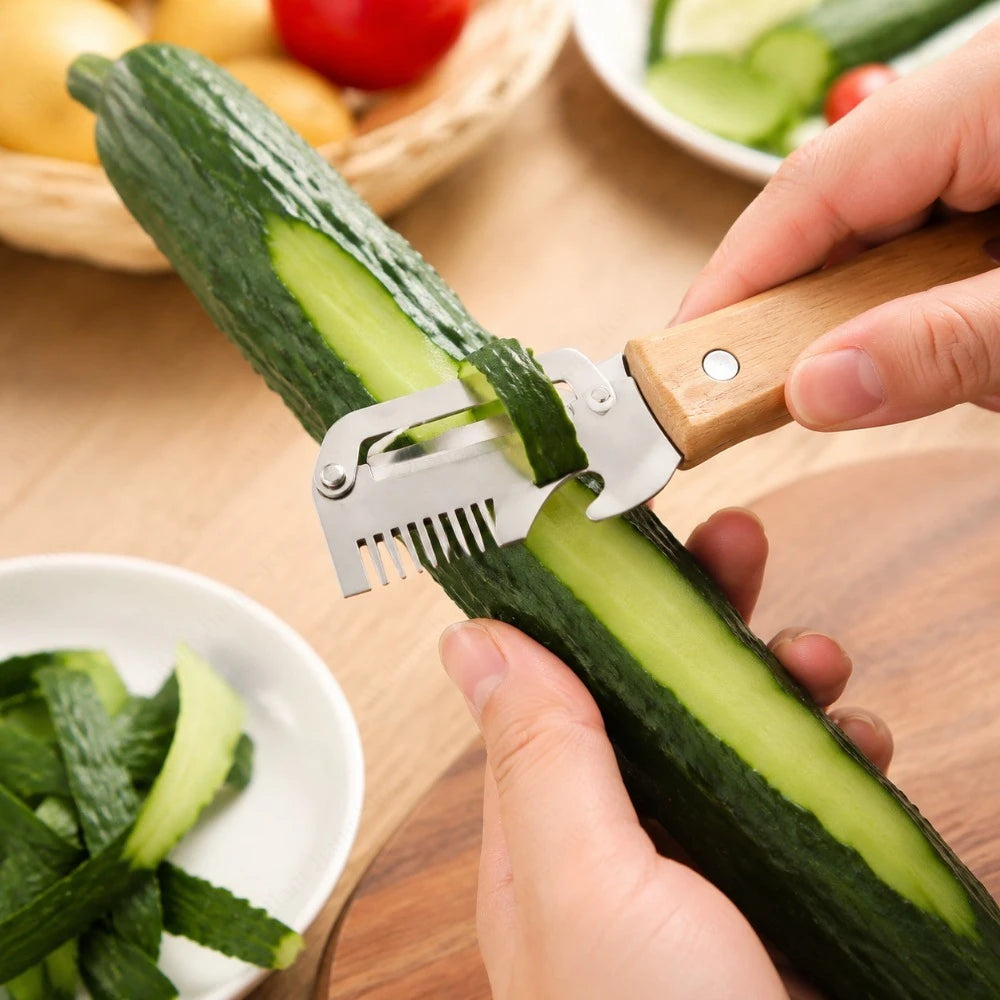 Kitchen Fruit Vegetable Processing Tool Peeler Stainless Steel Paring Knife Ergonomic Handle Portable Gadget for Daily Cooking