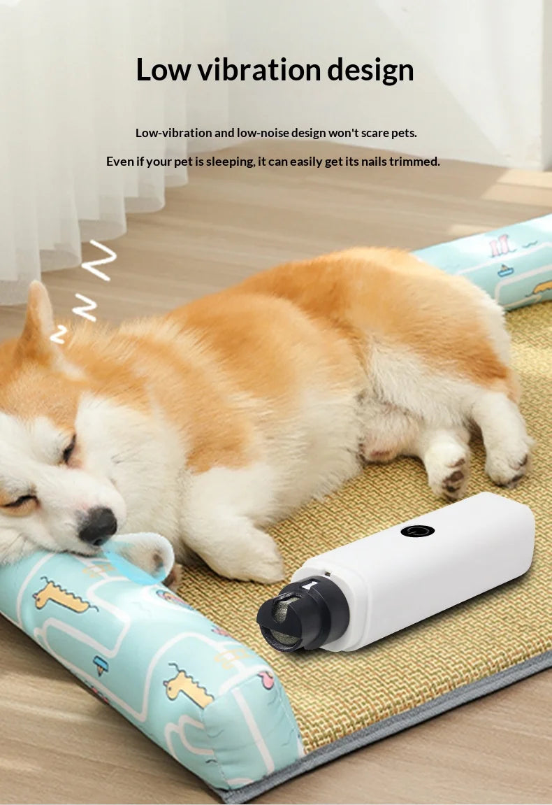 Quiet Electric Nail Grinder with LED Light & Safety Guard