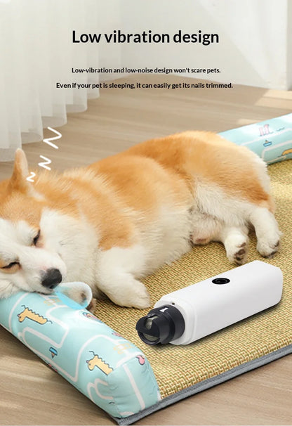 Quiet Electric Nail Grinder with LED Light & Safety Guard
