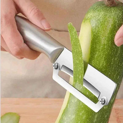 1PC Stainless Steel Flat Edge Peeler Potato Peeler Slicer Knife Watermelon/Melon Grater Kitchen Multi-Purpose Tool