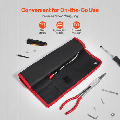 5-Piece Needle Nose Pliers 11in Long Needle Nose Pliers Set Diagonal Cutting Pliers 45°/90° Bent Round Nose Plier