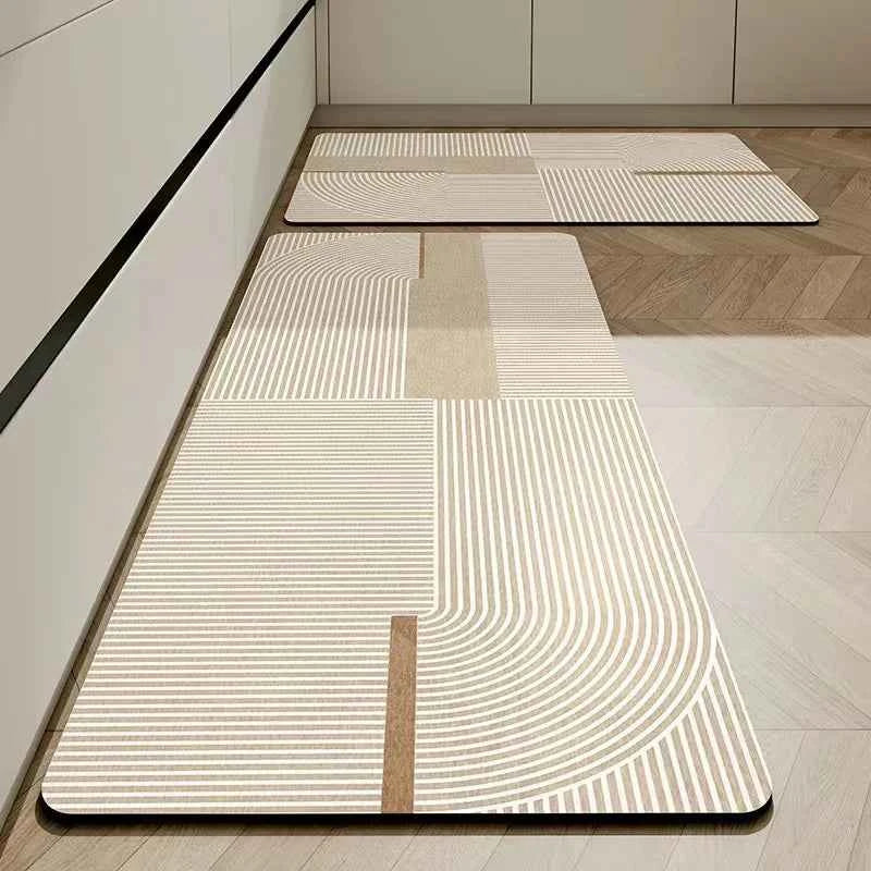 VIKAMA Kitchen Floor Mats Diatomaceous Earth Carpet Non-slip Wipable Extension Strip Dirt-resistant Absorbent Foot Mats
