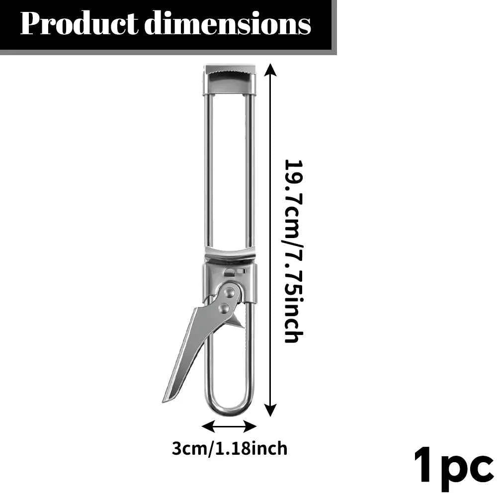 Can Opener Adjustable Stainless Steel Non-Slip Multifunction Manual Jar Bottle Bottle Lid Opener Gadget Home Gadgets Accessories