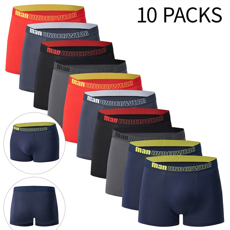 Men's Printed Boxer Underwear — 5 or 10 Pack Comfortable Plus Size Sports Boxers