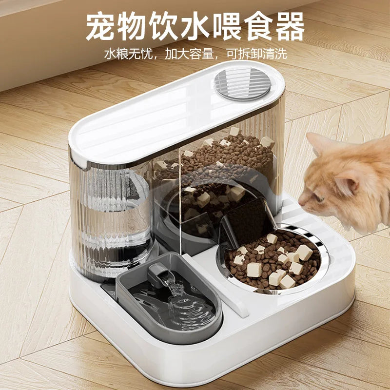 2-in-1 Automatic Pet Feeder & Water Dispenser