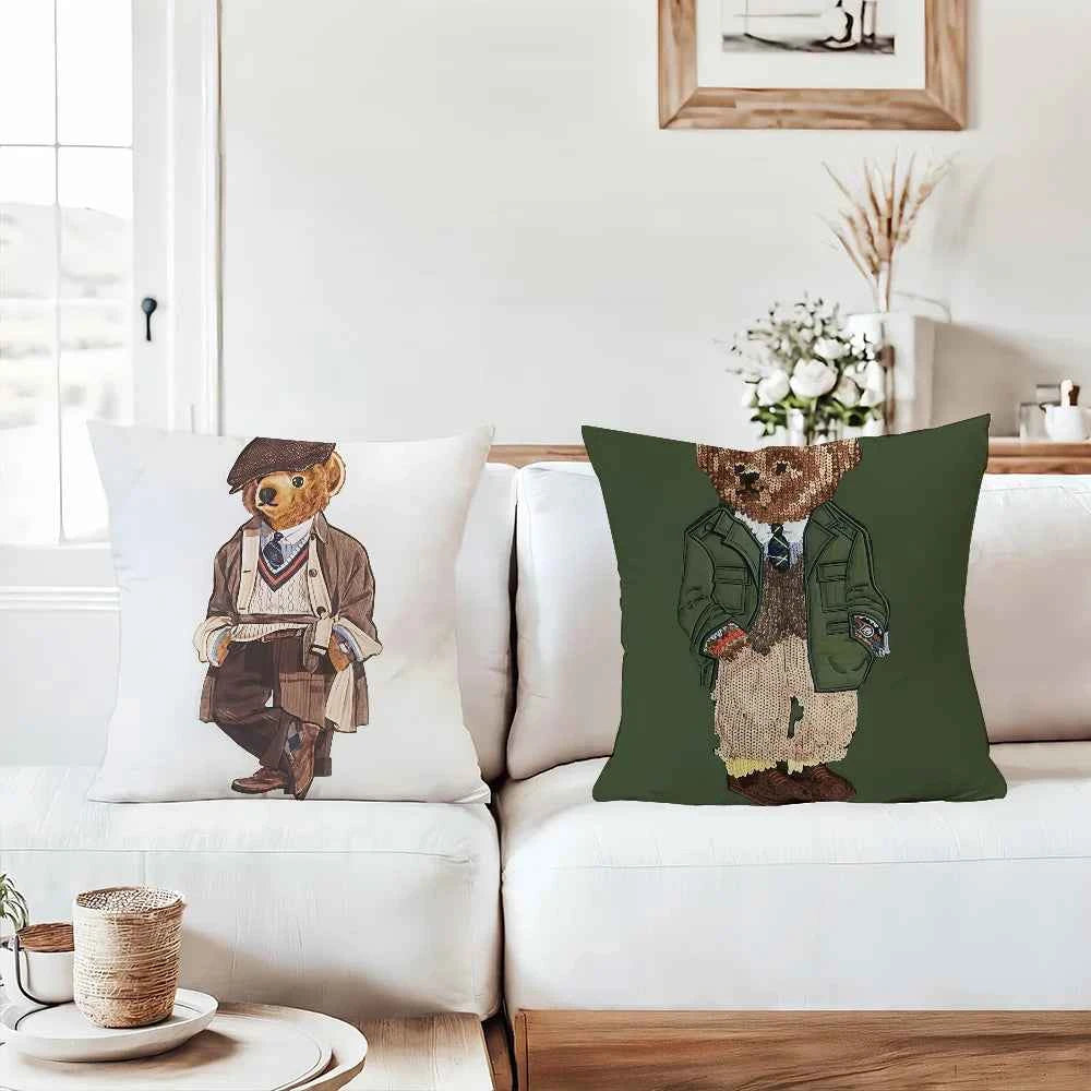 Printing R-Ral P-Ph B-Bear  Pillow Case Office Cushions Suitable For Sofa Car Bedroom Decorative Cushion Cover
