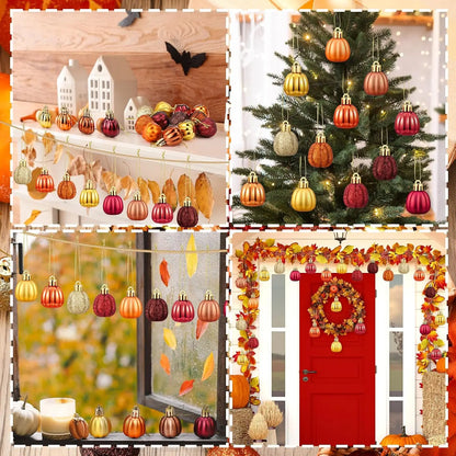 36 Pcs Fall Tree Ornaments Pumpkin Hanging Ornaments