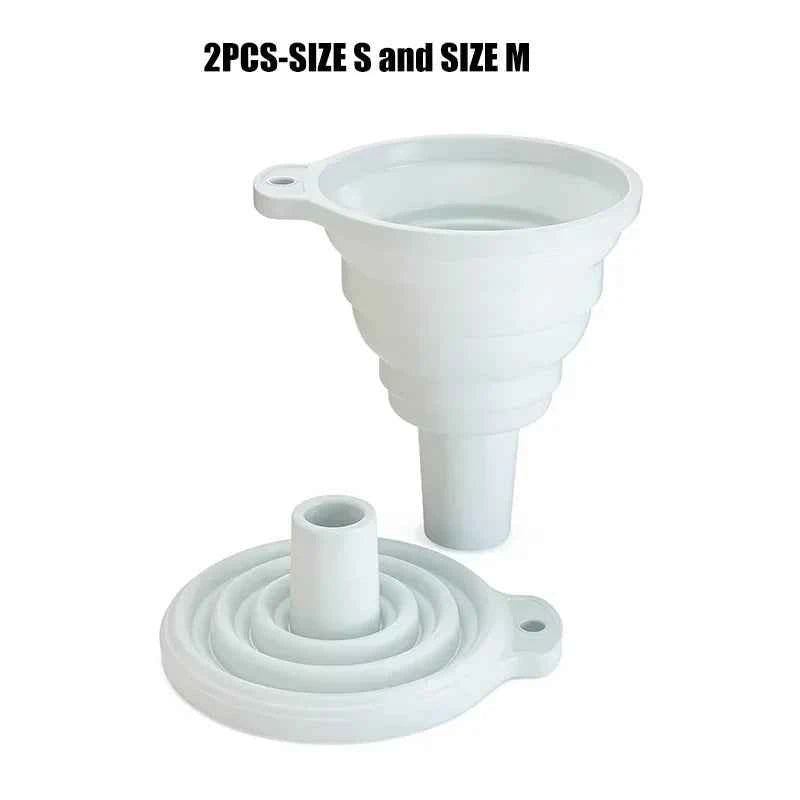 Kitchen Silicone Funnel  Foldable Funnel for Filling Water Bottle With Liquid Transfer Portable Oil Pot Funnel Kitchen Gadgets