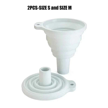 Kitchen Silicone Funnel  Foldable Funnel for Filling Water Bottle With Liquid Transfer Portable Oil Pot Funnel Kitchen Gadgets