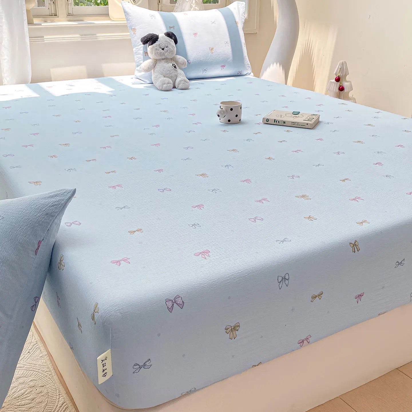 Green Floral Fitted Bed Sheet | Single, Queen, King