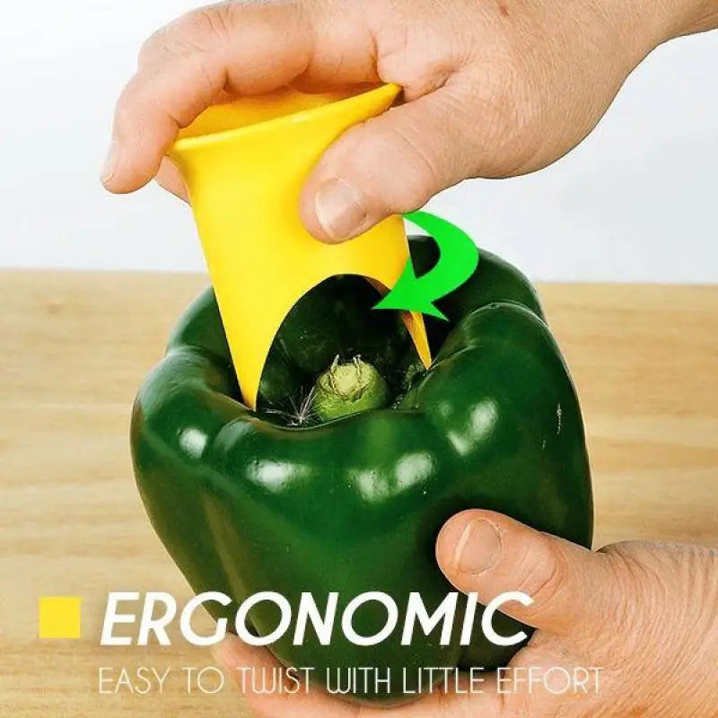 2 in 1 Pepper Chili Bell Jalapeno Corer Seed Remover Green Pepper Chilli Cutter Corer Slicer Fruit Peeler Kitchen Utensil