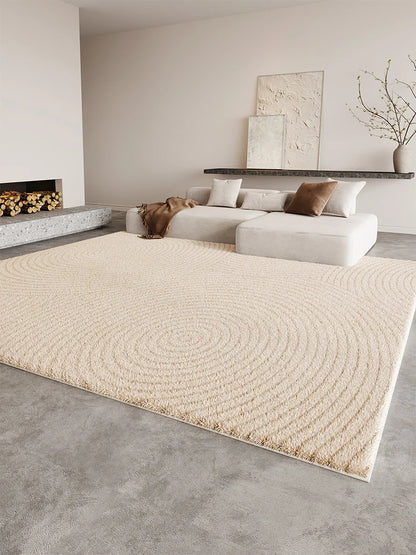 Fluffy Soft Cloakroom Rug Cream Style Living Room Decoration Line Carpet Large Area Rugs for Bedroom Home Thick Plush Floor Mat