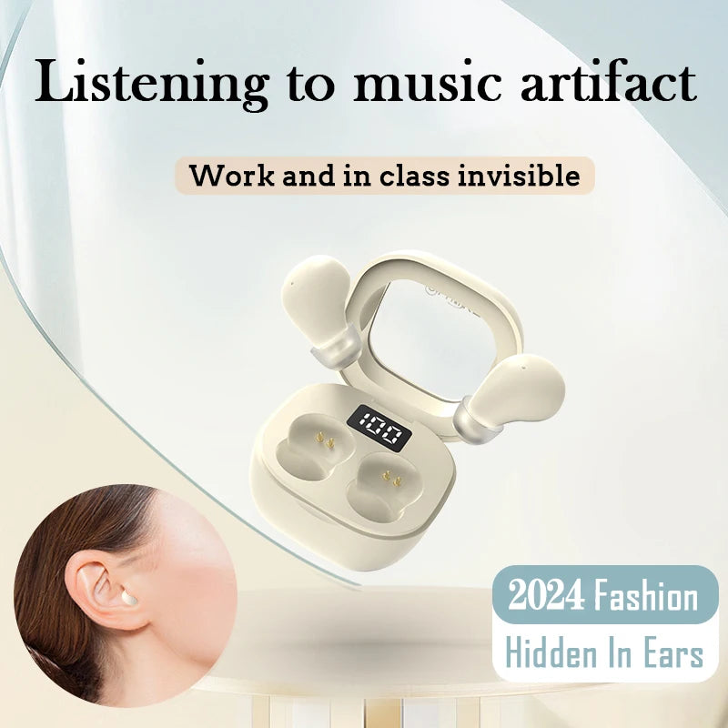 SK Mini Invisible Wireless Earbuds – Bluetooth 5.3, HiFi Bass, IPX5, 480H Standby, Sleep & Sport