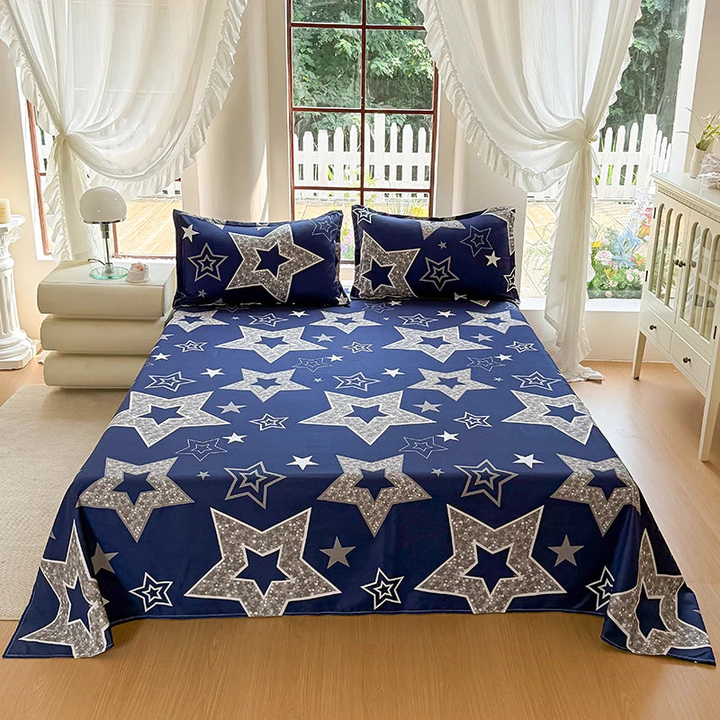 Floral Printed Flat Top Sheet | Single, Queen, King