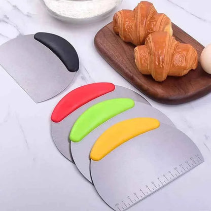 Flour Cutter Stainless steel Bake Scraper Cream Cake Dough Knife Scraper Household Kitchen Baking Tool Large Cutting Knife