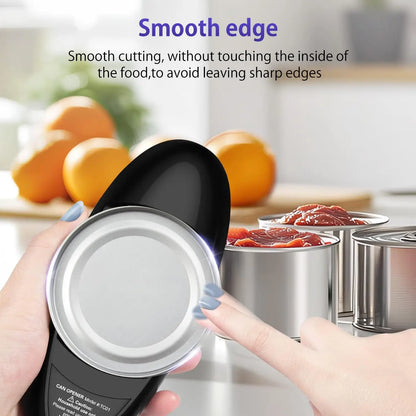 Compact Cordless Electric Can Opener, One-Touch Operation