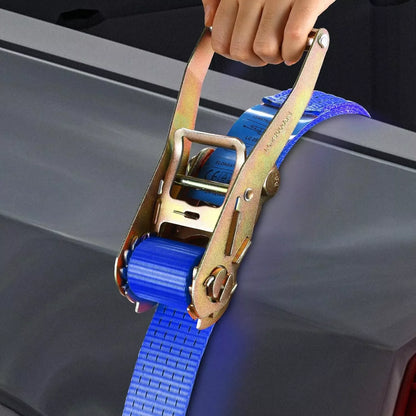 9m X 50mm Double J Hook Ratchet Straps 4Pcs 11,000 lbs Break Strength Heavy Duty Tie Down Straps for Trucks Motorcycle