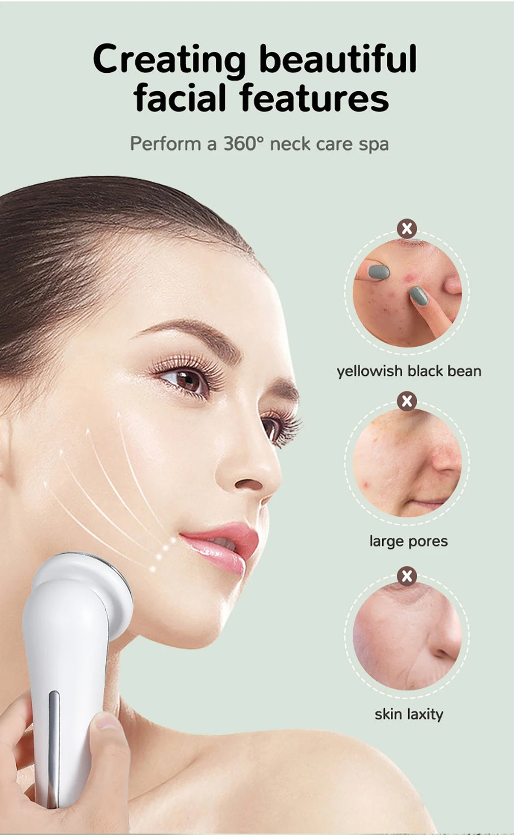 4-in-1 LED Hot & Cold Compress Face Massager