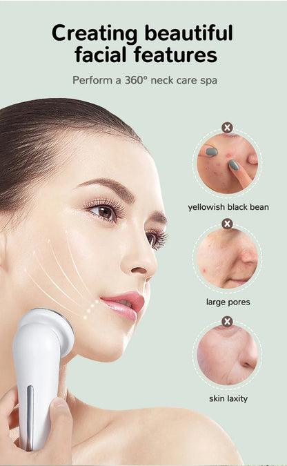 4-in-1 LED Hot & Cold Compress Face Massager