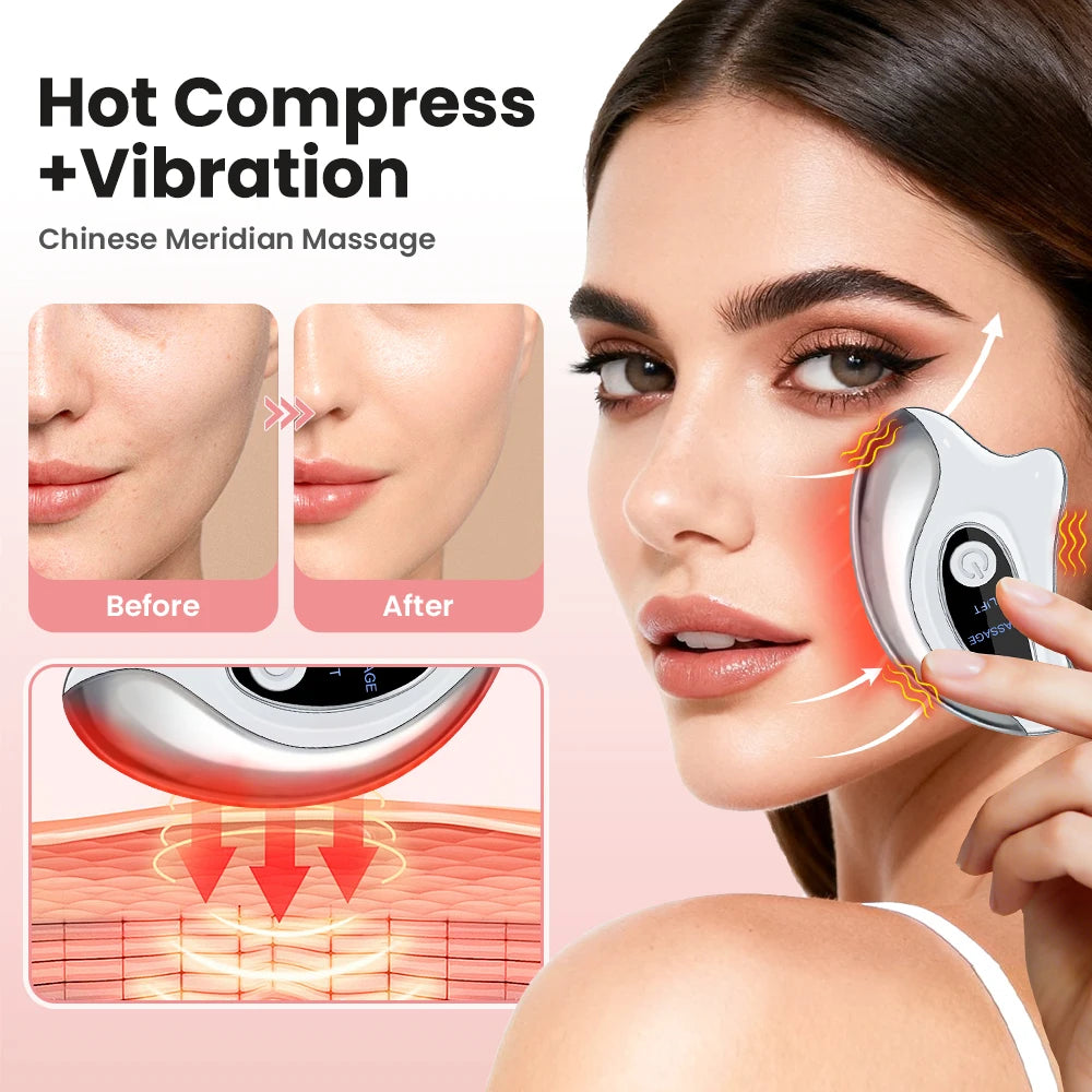 2-in-1 Gua Sha Massager with Heat & Vibration