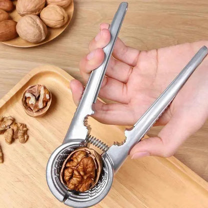 4in1 Walnut Clip Nut Cracker Silver Metal Pecan Chestnut Clips Opener Nut Plier Shelling Tools Home Kitchen Gadgets Accessories