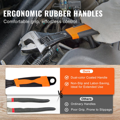 SucceBuy 8-Piece Pliers Set 8" Linesman's Pliers 6" Slip Joint Pliers Long Nose Pliers 6" Diagonal Cutter 10" Adjustable Wrench