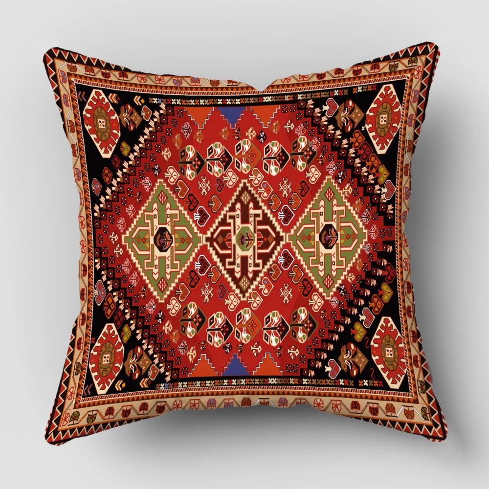 Persian Rug Pattern Cushion Cover, Two-Sided Plush
