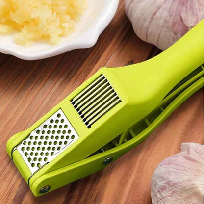 Portable Stainless Steel Manual Garlic Press Household Garlic Masher Garlic Puree Press PP Handle Garlic Slicer Kitchen Gadgets