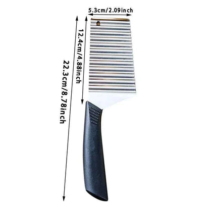 Late-Model Potato Chip Slicer Cutter Vegetable Fruit Corrugated Wavy Knife French Fries Potato Cutter Kitchen Gadget Accessories