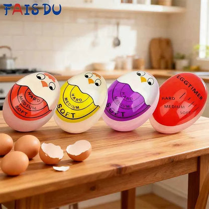 FAIS DU Egg Timer Color Changing Indicator Kitchen Boiled Egg Timer Resin Perfect Boiled Eggs By Temperature Home Kitchen Gadget