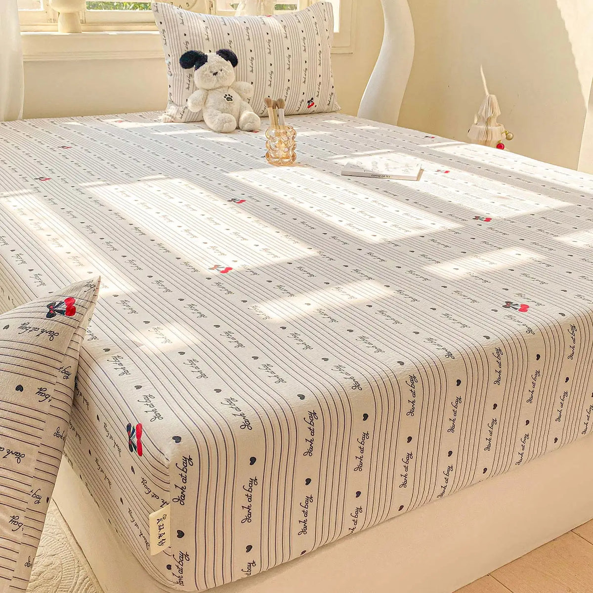 Green Floral Fitted Bed Sheet | Single, Queen, King