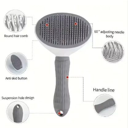 Self-Cleaning Needle Comb for Cats & Dogs