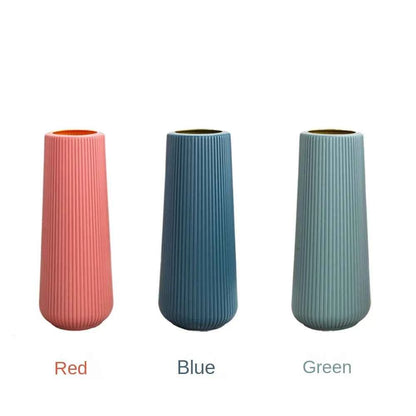 Plastic Flower Vase Fashion Nordic Style Imitation Ceramic Flower Pot Modern Anti Fall Flower Arrangement Living Room