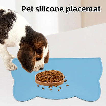 Silicone Pet Food Mat – Waterproof Non-Slip Bowl Mat for Dogs & Cats, BPA-Free Large Size