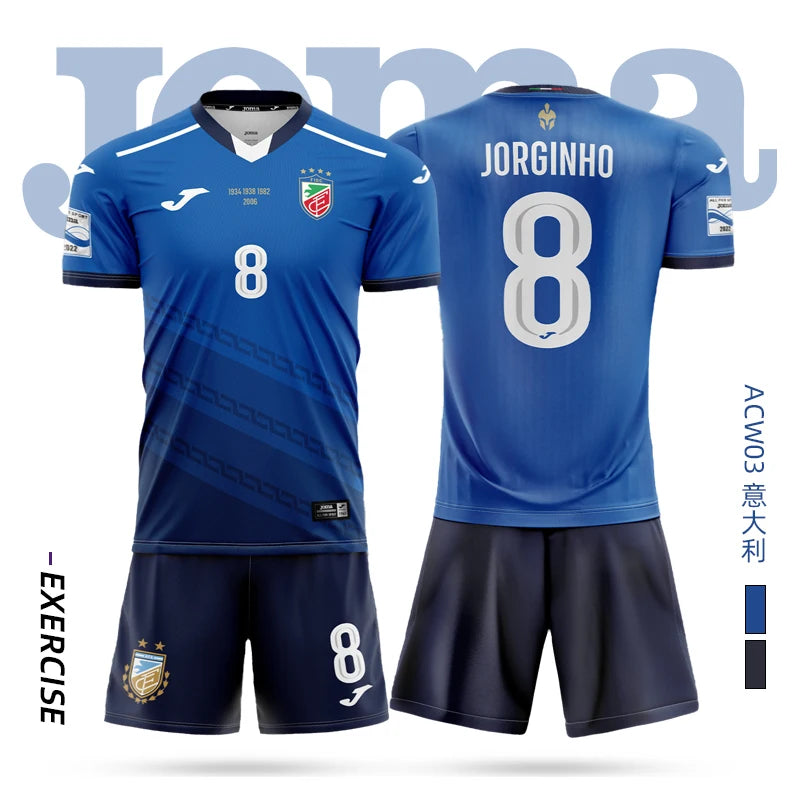 joma Homer soccer jersey short-sleeved shirt + shorts set 3DT T-shirt children's training uniform team match soccer jersey