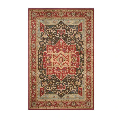 VIKAMA Washable Foldable Imitation Cashmere Carpet Entry Door Mat Persian Retro Style Living Room Bedroom Bed Soft Mat