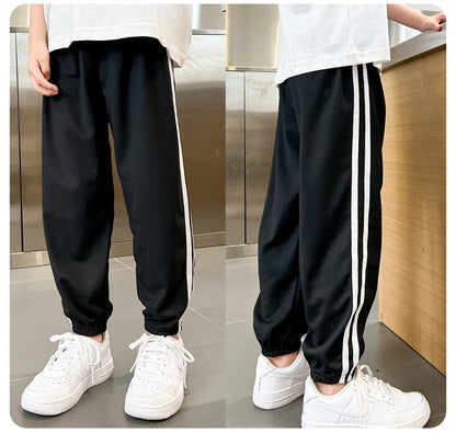 1/3 Pieces Children's Summer Solid Color Basic Sports Pants Boys Casual Joker Elastic Waist Girl Sweet and Lovely Mosquito Pants
