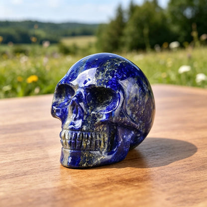 Natural Crystal Skull 2-3in Handmade Lapis Lazuli Obsidian Clear Quartz Labradorite Citrine Rose Quartz Tiger Eye Amethyst Skull Figurine Skull Carving High Quality Home Decor Desk Ornament Office Decor Room Decor Bedroom Dec