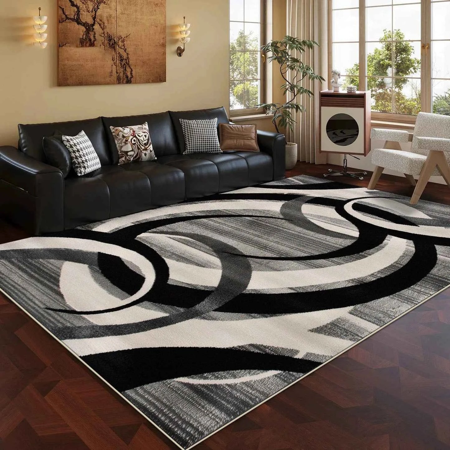 Abstract Large Area Living Room Carpets Decoration Home Bedroom Bedside Soft Rug Washable Lounge Coffee Tables Non-slip Door Mat