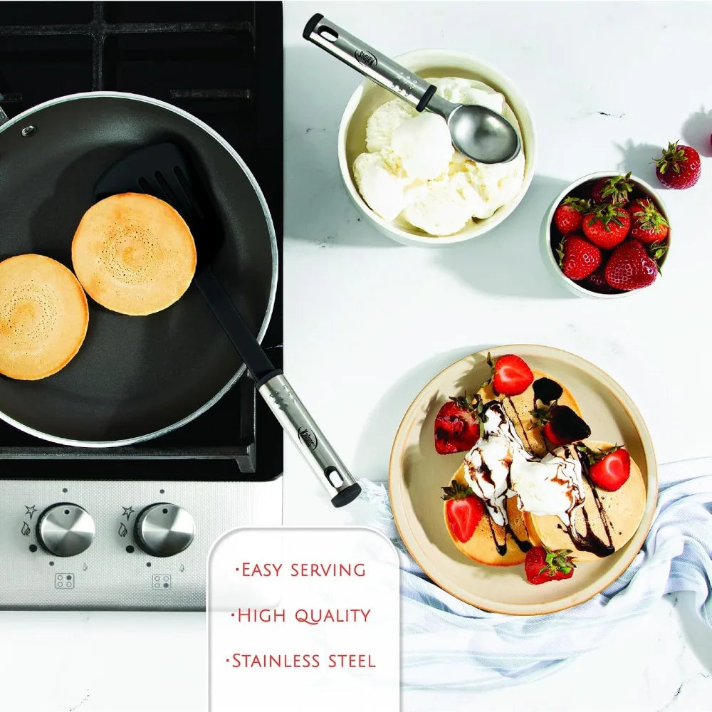 35-Piece Nonstick Cooking Set with Silicone Spatulas and Stainless Steel Kitchen Tools
