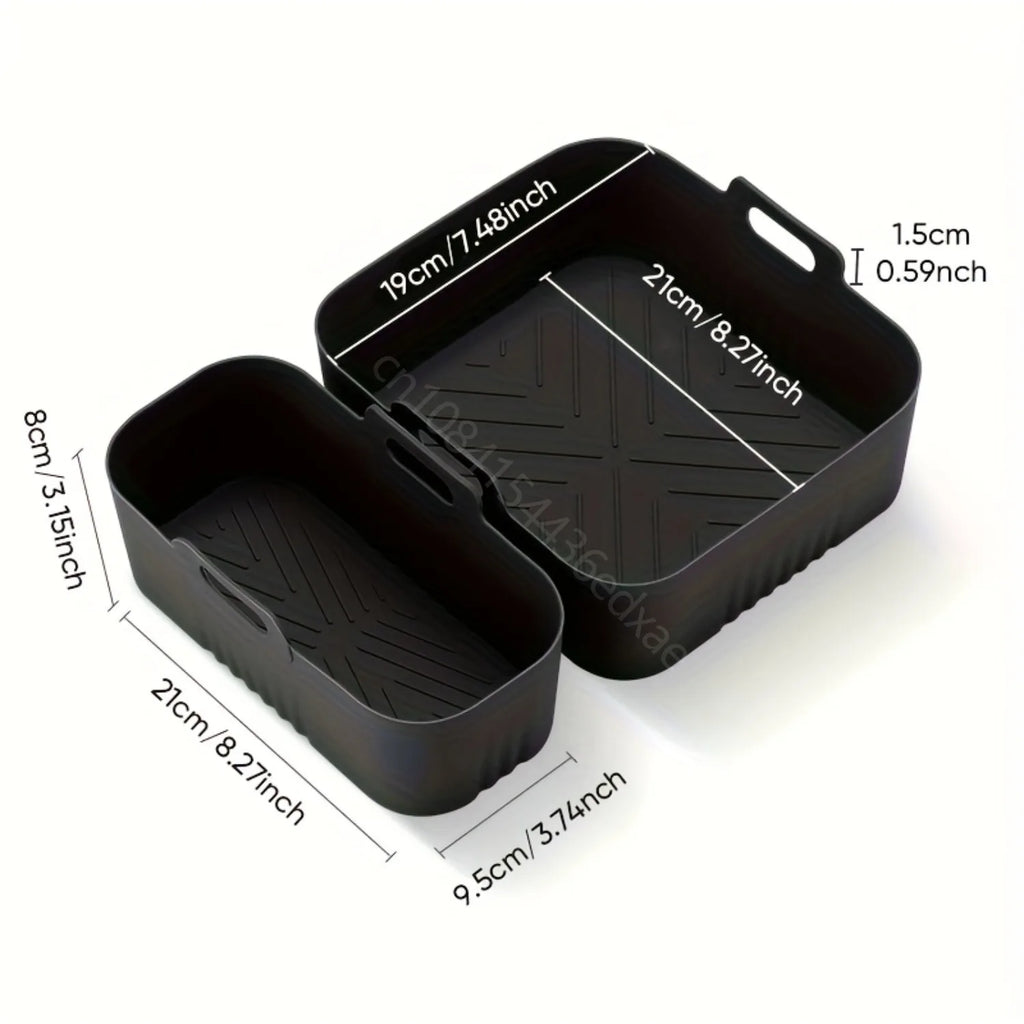 Air Fryer Silicone Liner for Philips Dual Basket Air Fryer NA350 Series 6L/3L Reusable Dual Airfryer Liner Air Fryer Accessories