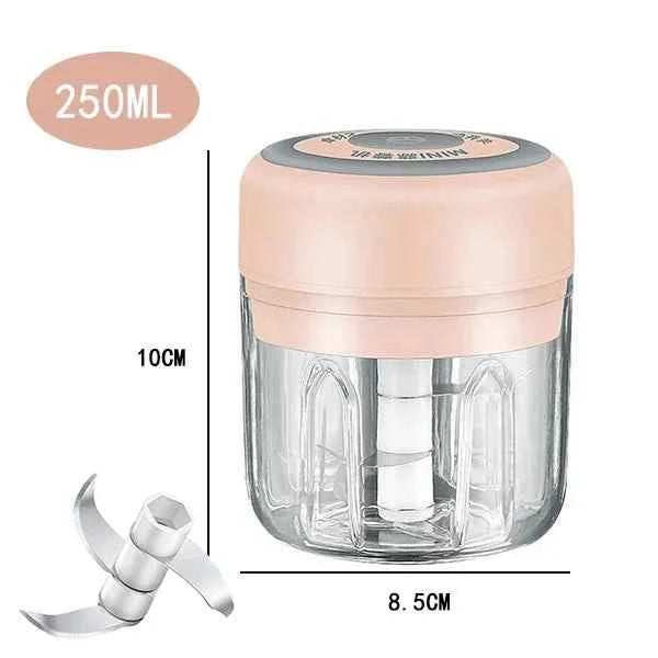 Electric Food Chopper Garlic Crusher Meat Grinder Mini Garlic Press Vegetable Chopper Masher Machine USB Kitchen Gadgets 100ml