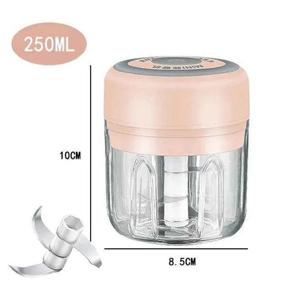 Electric Food Chopper Garlic Crusher Meat Grinder Mini Garlic Press Vegetable Chopper Masher Machine USB Kitchen Gadgets 100ml